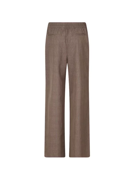 Pantaloni Essentiel Antwerp în carouri maro
