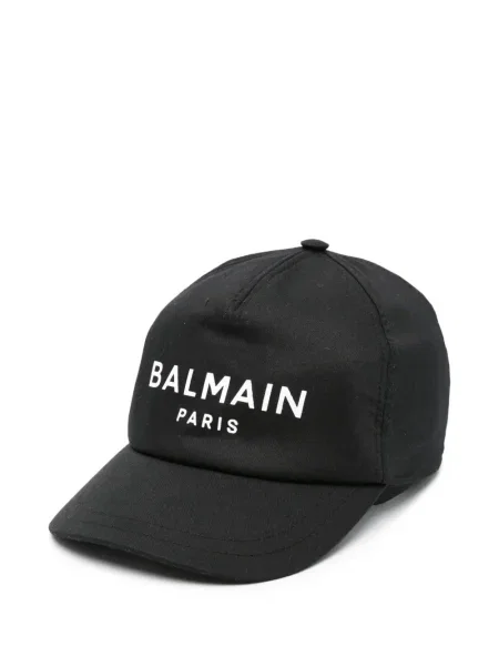 Czapka z daszkiem dziecięca Balmain czarna