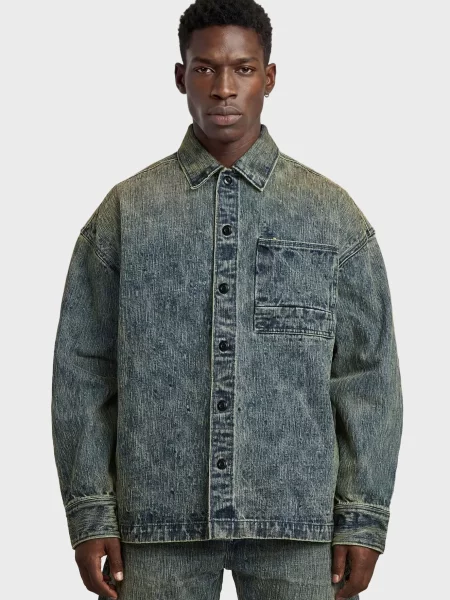 Сорочка G-star Raw синя