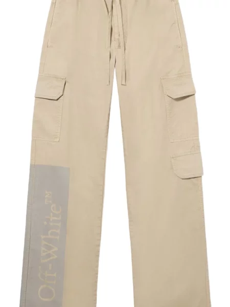 Pantaloni cargo Off-white alb