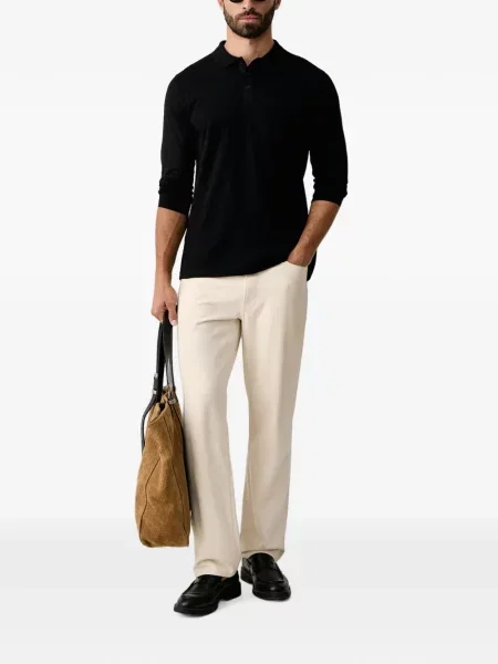 Lung tricou polo Karl Lagerfeld negru