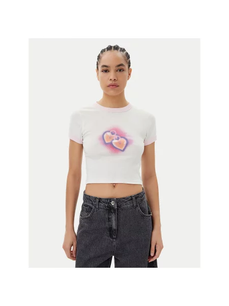 HUGO Majica Dalia Slim Fit bela