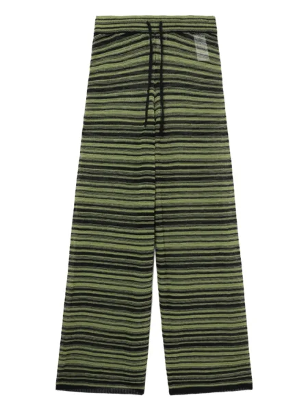 Pantaloni Ganni cu dungi negru