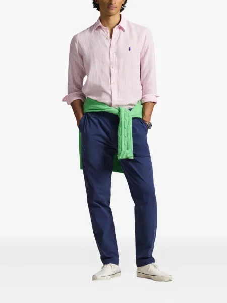 Czapka z daszkiem Polo Ralph Lauren w kratkę z twillu biznesowa niebieska