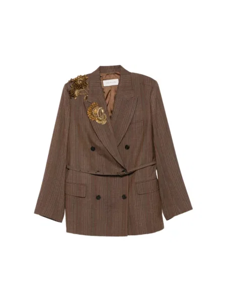 Marynarka Dries Van Noten wełniana brązowa