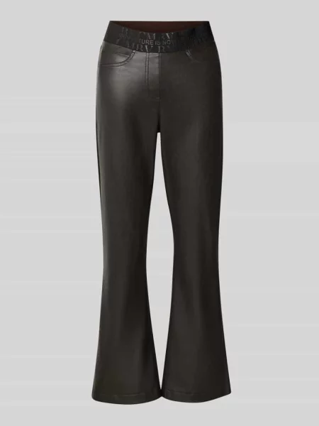 Spodnie ze skóry ekologicznej o kroju slim fit w imitacji skóry gładkiej model FELICE' Cambio