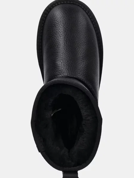 Кожаные утепленные ботинки Steve Madden на платформе черные