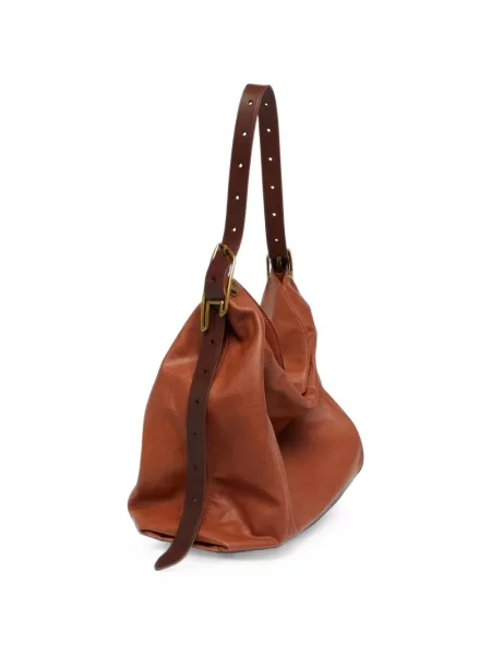 Geanta hobo Diesel din piele maro