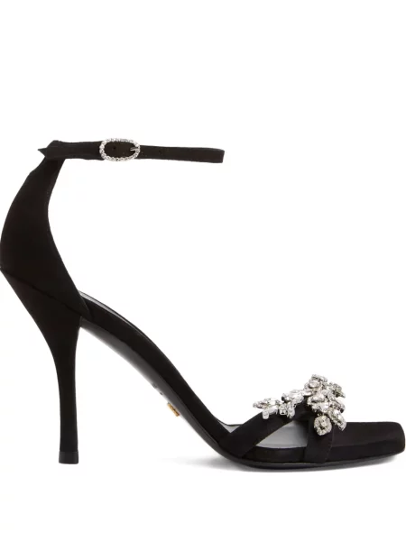 Sandale Stuart Weitzman de cristal negru
