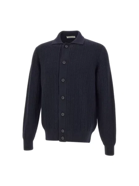 Sweter Filippo De Laurentiis wełniany niebieski