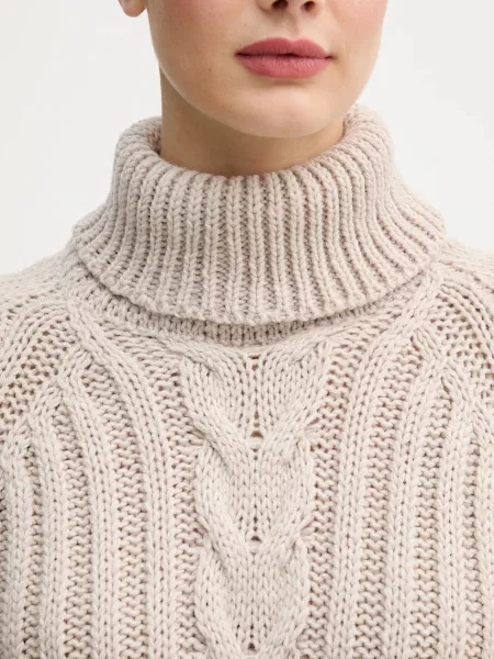 Светр із додаванням вовни Newland LADY WOOL SWEATER теплий гольф бежевий