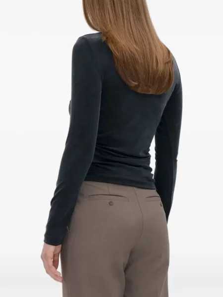 Top Stine Goya cu perle negru