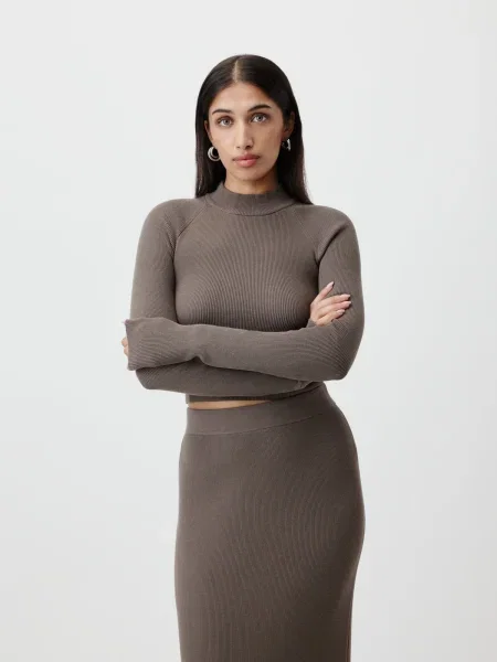 LeGer by Lena Gercke Sveter Agathe' hnedá