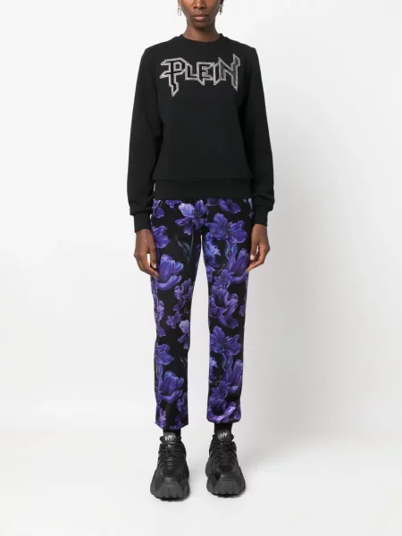 Marškinėliai Philipp Plein su kristalais juoda
