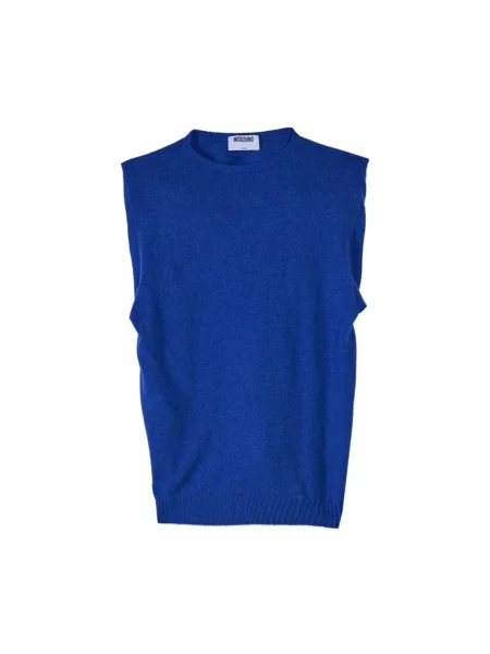 Top Moschino wełniany niebieski