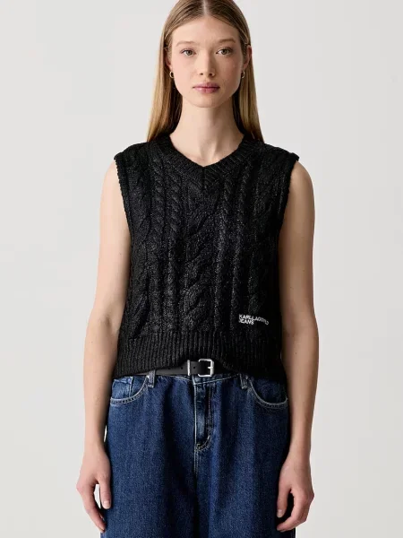 Karl Lagerfeld Jeans vestă pentru femei negru