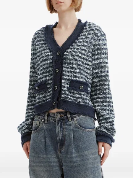 Cardigan B+ab din tweed albastru