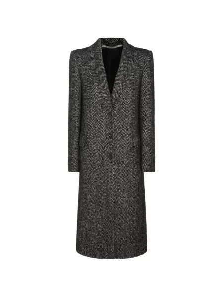 Palton Tagliatore cu model herringbone negru
