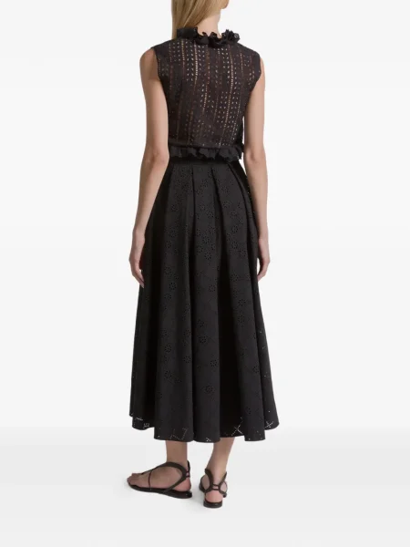 Bluză Alberta Ferretti cu volane negru