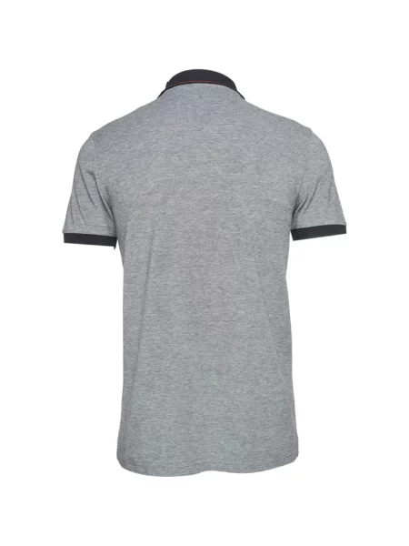 Tricou polo Boss cu broderie gri