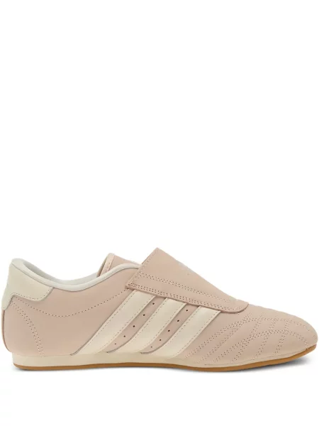 Pantaloni Adidas Campus cu șireturi cu dungi din dantelă roșu
