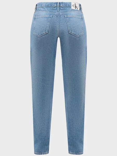 Прямые джинсы Calvin Klein Jeans с низкой посадкой голубые