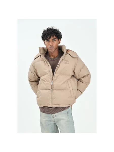 Tommy Jeans kurtka puchowa brązowy zimowa beżowa