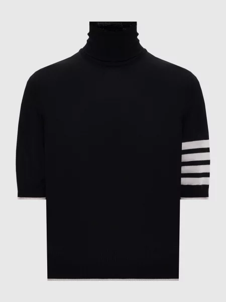 Шерстяной топ Thom Browne черный