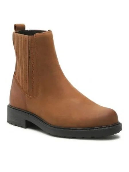 Členkové topánky Clarks hnedá