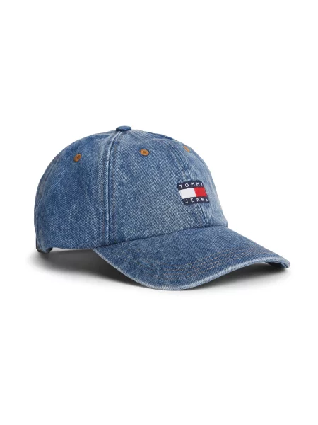 Tommy Jeans Čiapka HERITAGE / denim / červená / biela modrá