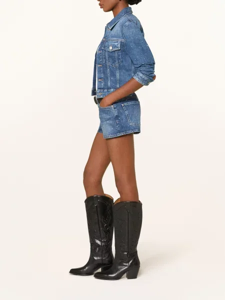 7 For All Mankind Džínové Šortky blue shine modré