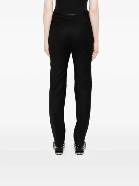 Pantaloni Barena din satin negru
