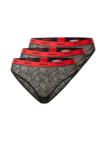 HUGO Spodnje hlačke rdeča črna