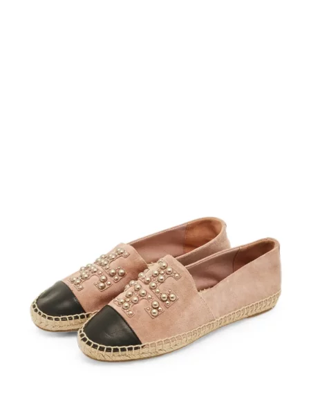 Espadrile Tory Burch cu autograf roz