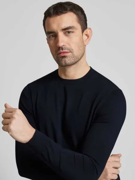 Profuomo Swetry Mężczyzna M Round-neck Knitwear niebieski