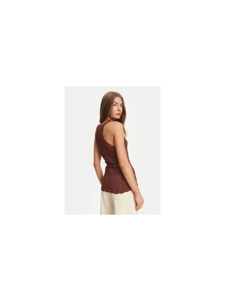 TWINSET Felső Slim Fit barna
