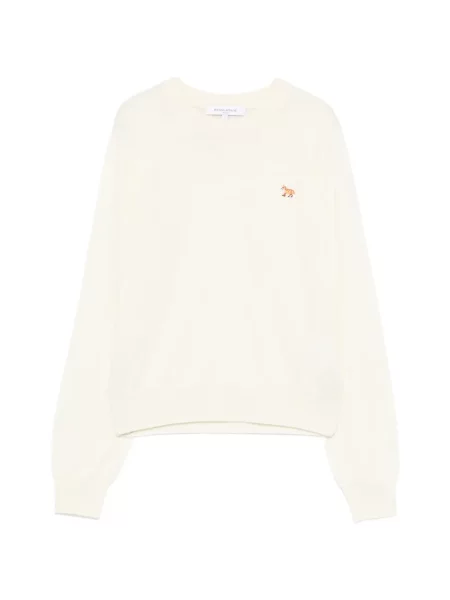 Pulover Maison Kitsune cu broderie