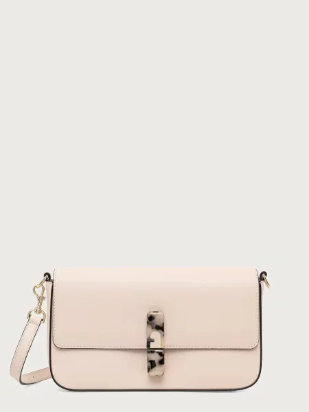 Furla geantă crossbody pentru femei din piele Iride S bej