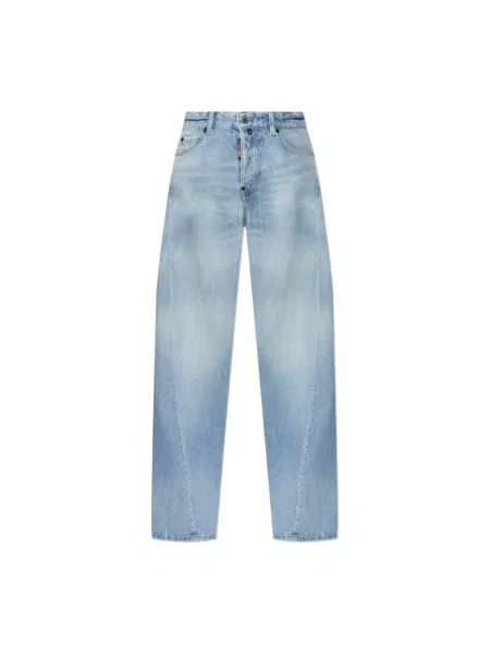 Szerokie jeansy Dsquared2 niebieskie