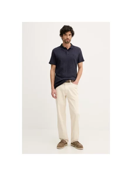 Koszulka polo Barbour niebieska