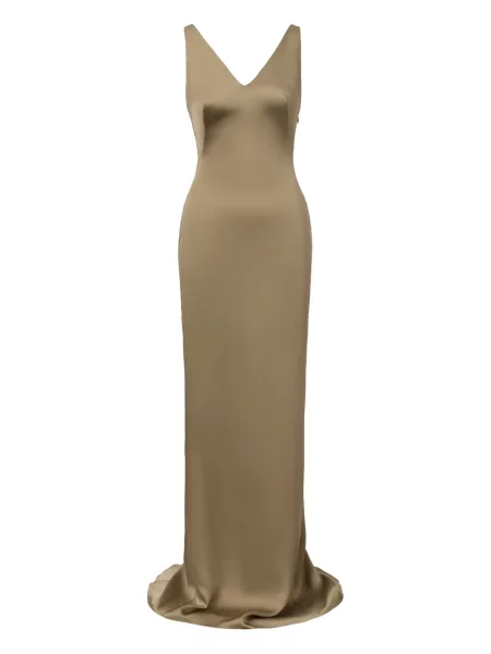 Rochie maxi Il Volo cu decolteu în V de costum verde