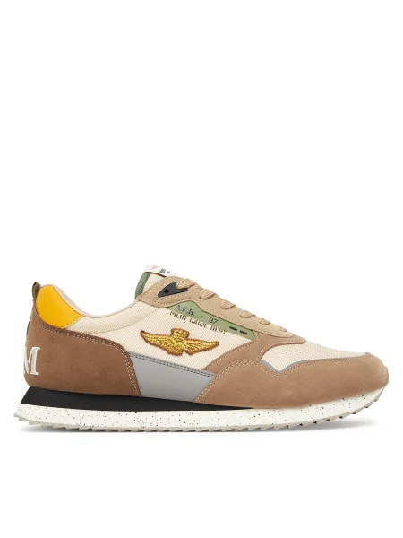 Маратонки Aeronautica Militare SNEAKERS мъжки бежово сиво