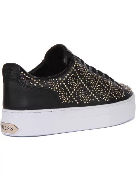 Sneakersy Guess skórzane czarne