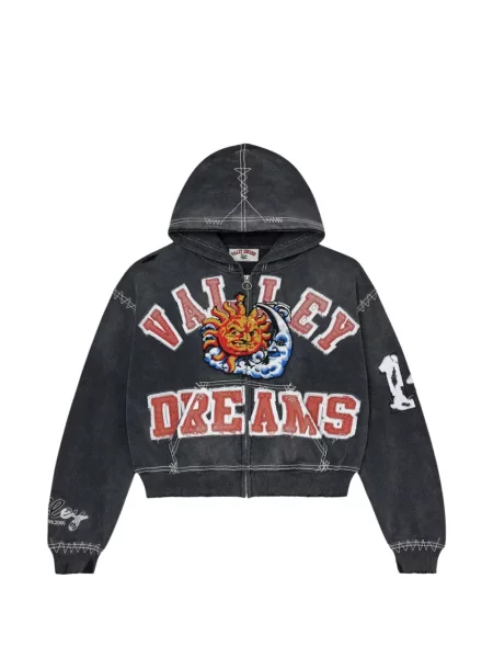 Hanorac cu glugă Vale negru