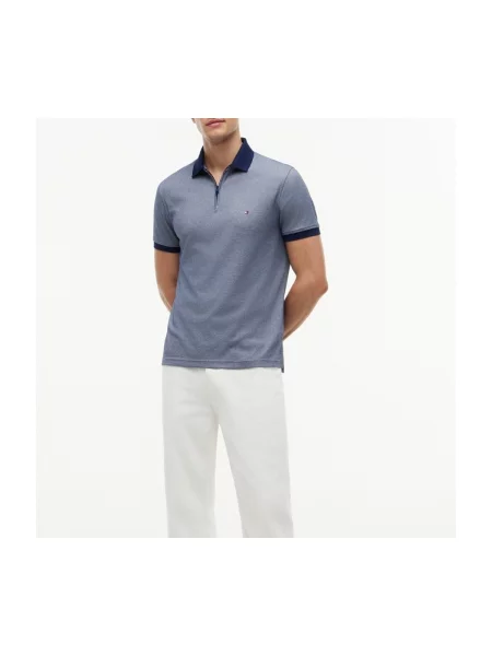 Polokošeľa Tommy Hilfiger keper modrá
