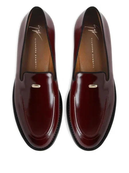 Pantofi loafer Giuseppe Zanotti din piele roșu