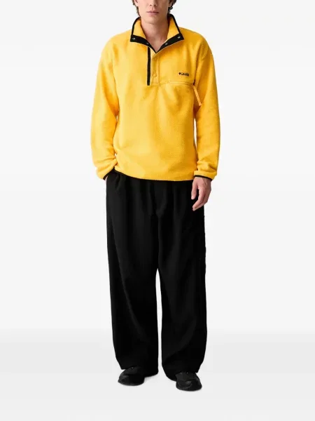 Pulover Columbia din fleece cu autograf galben