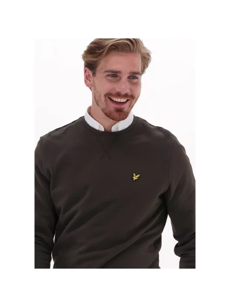 Bluza nierozpinana Lyle & Scott z okrągłym dekoltem zielona