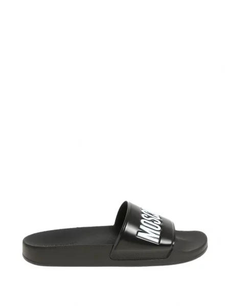 Papuci Moschino cu imagine negru