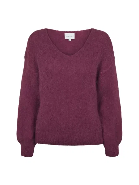 Sweter Americandreams wełniany czerwony